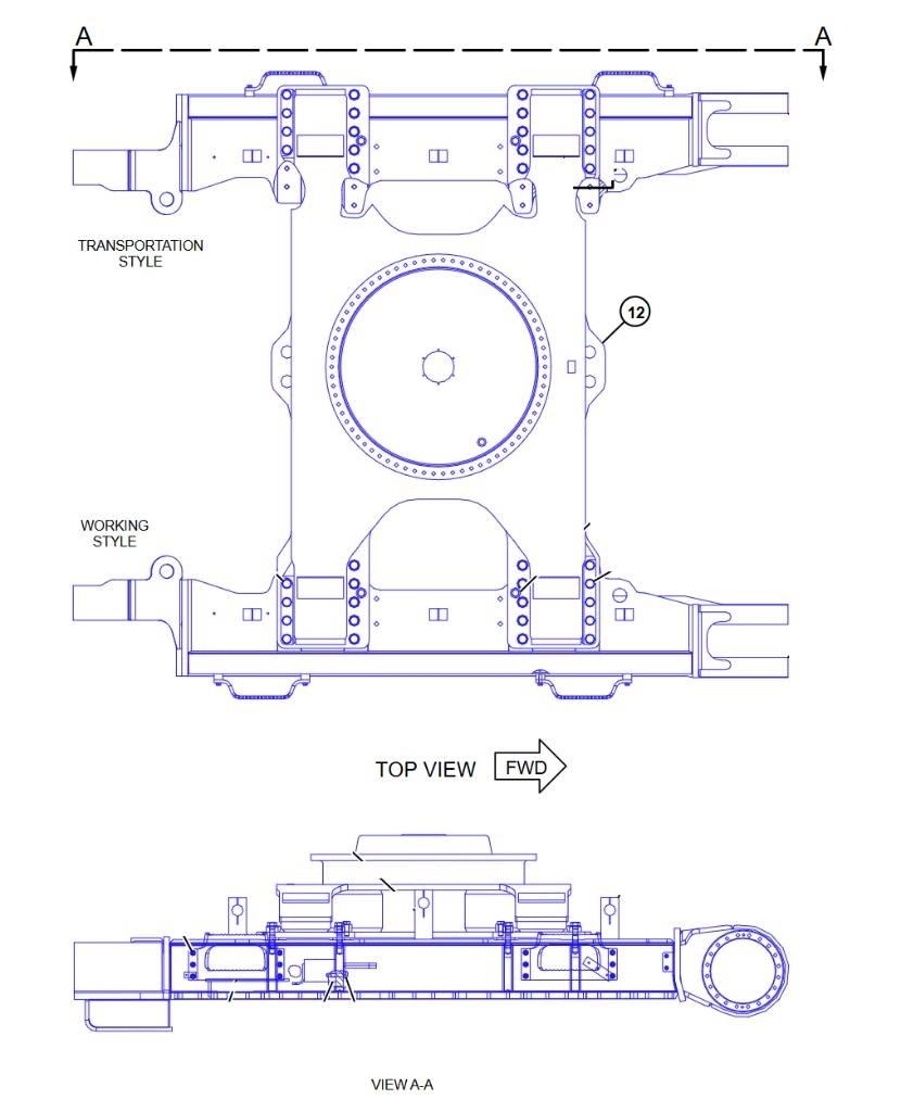 CAT 352 F Podvozky a zavesenie kolies