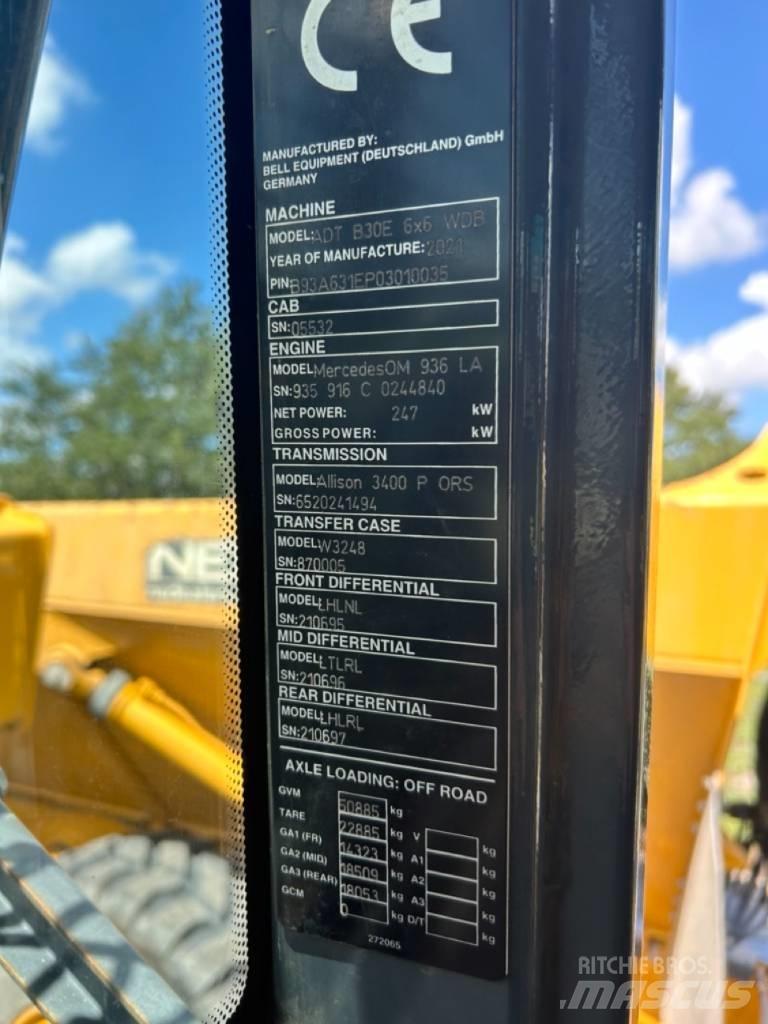 Bell B30E Kĺbové nákladné autá