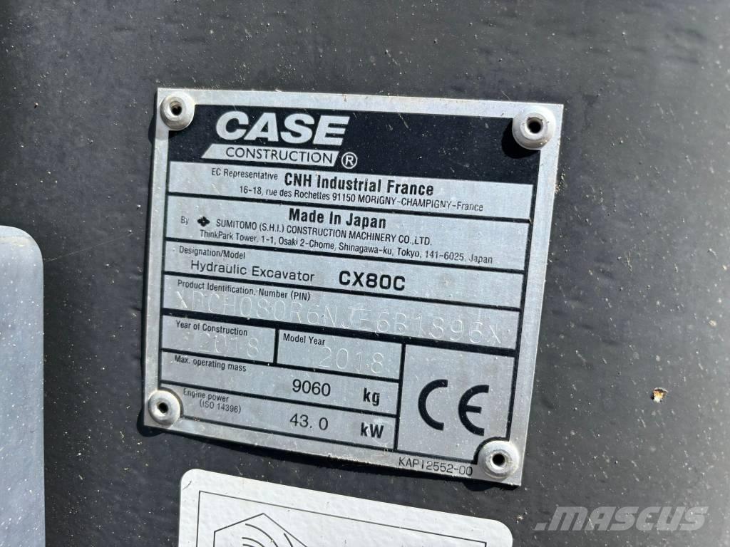 CASE CX 80 C Midi rýpadlá 7 t - 12 t