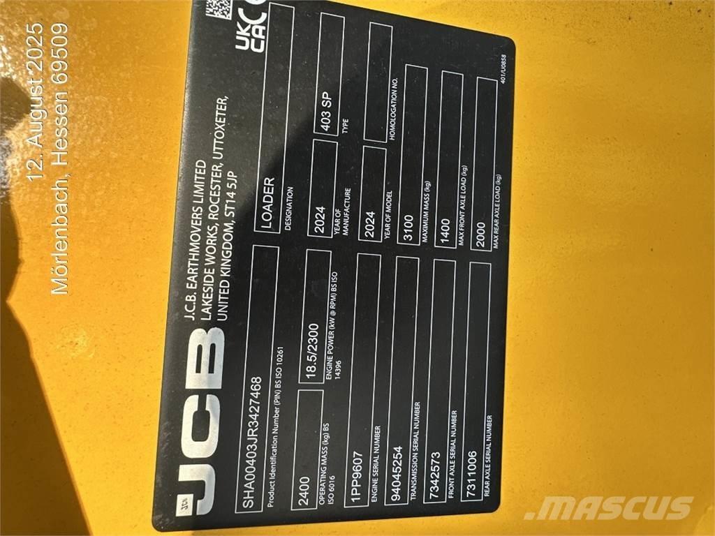 JCB 403 Kolesové nakladače