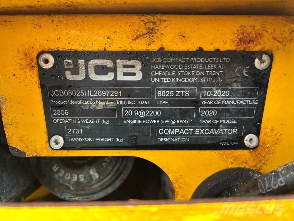 JCB 8025 Mini rýpadlá < 7t