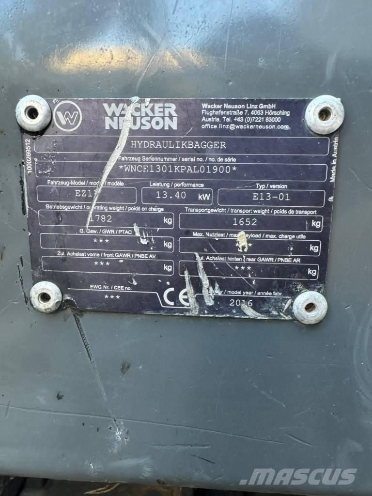 Wacker Neuson EZ 17 Mini rýpadlá < 7t