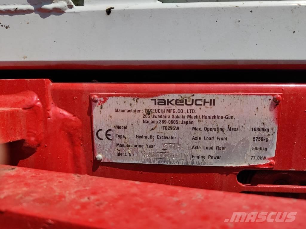 Takeuchi TB 295 W Kolesové rýpadlá