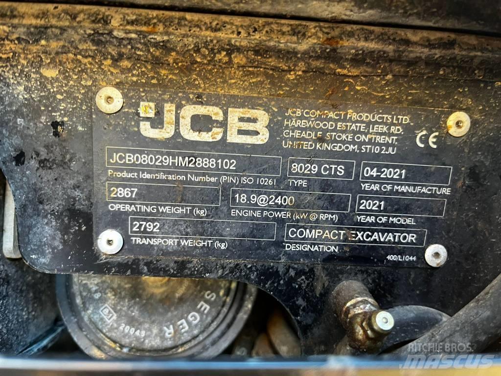 JCB 8029 CTS Mini rýpadlá < 7t