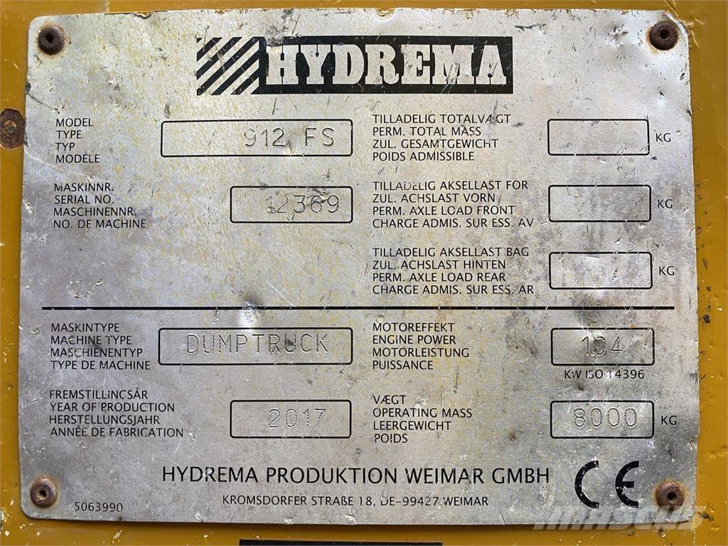 Hydrema 912FS Stavebné sklápače