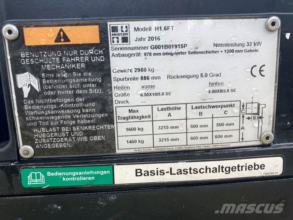 Hyster H 1.6 FT LPG vozíky
