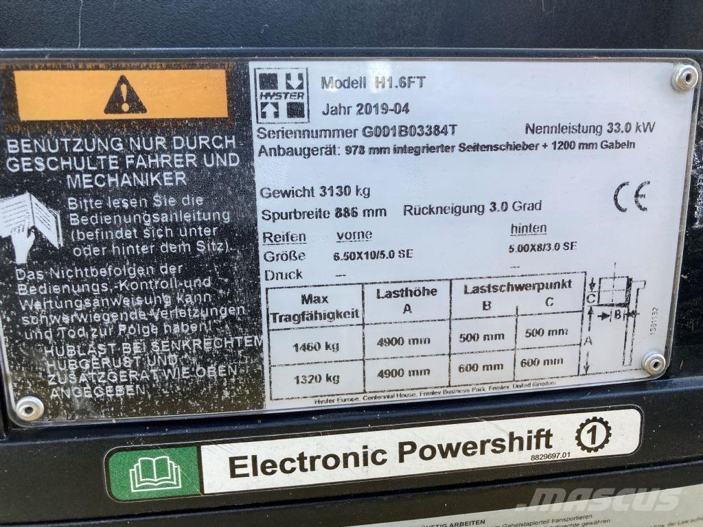 Hyster H 1.6 FT LPG vozíky
