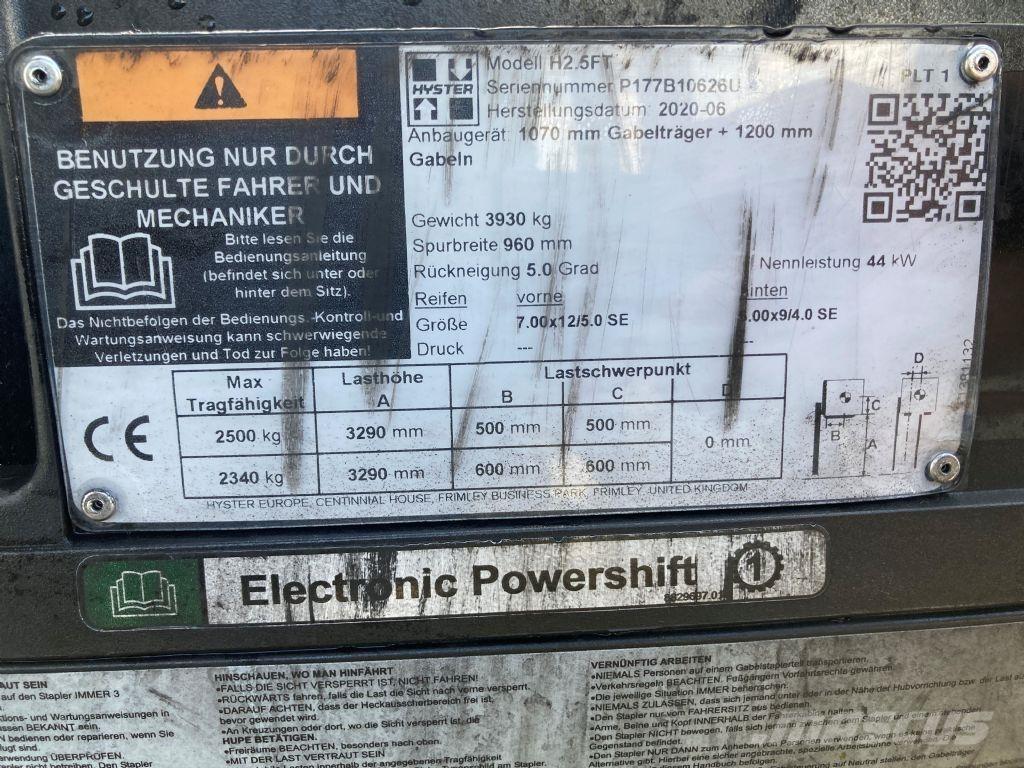 Hyster H 2.5 FT LPG vozíky