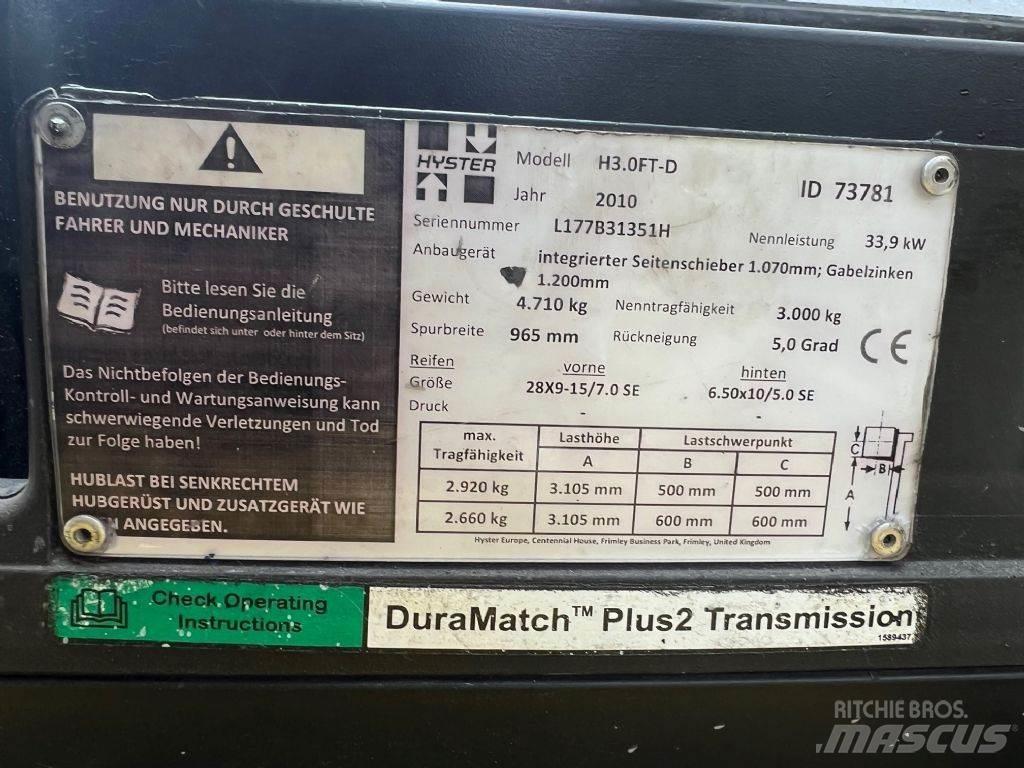 Hyster H 3.0 FT Dieselové vozíky