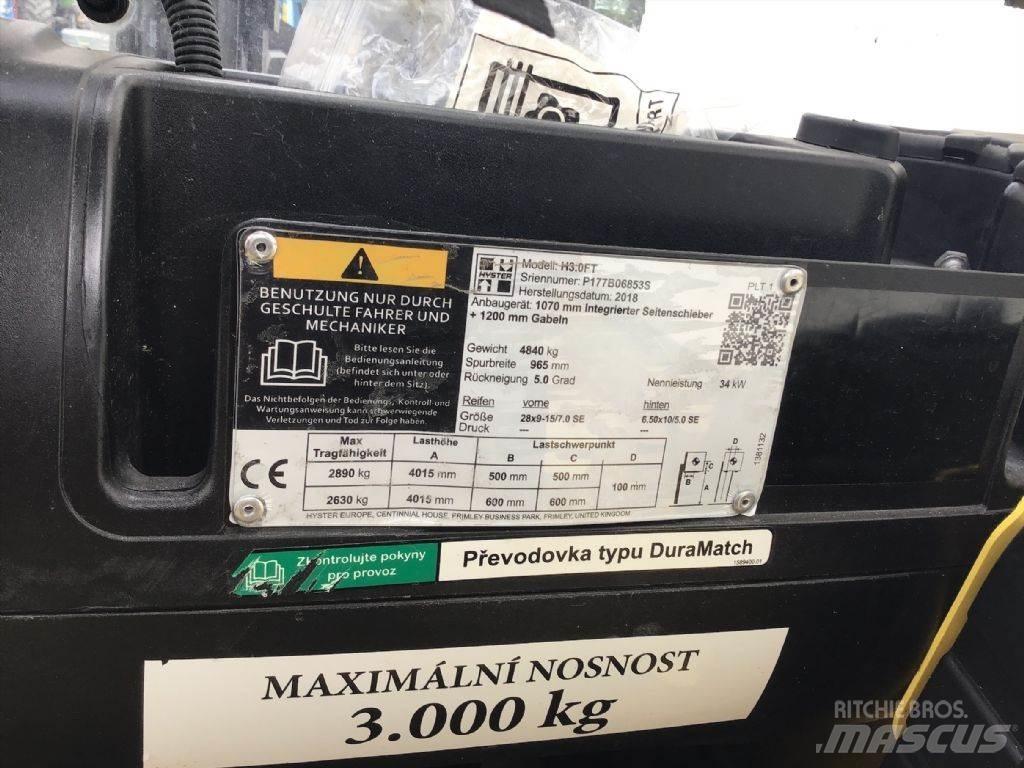 Hyster H 3.0 FT Dieselové vozíky