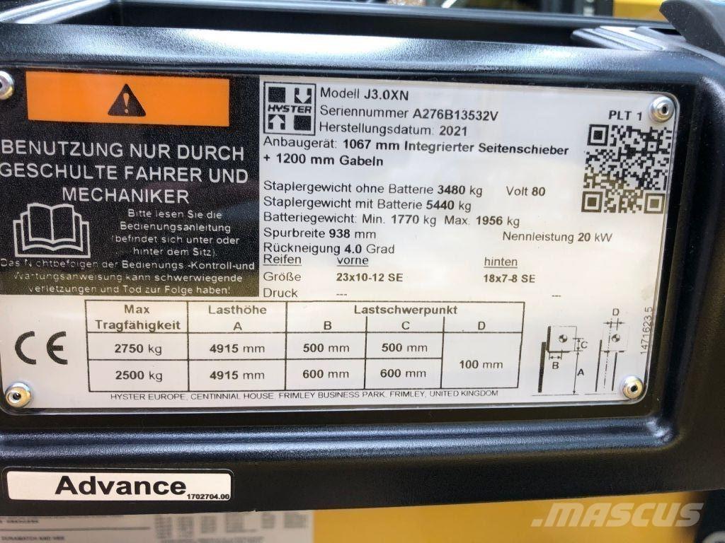 Hyster J 3.0 XN Akumulátorové vozíky