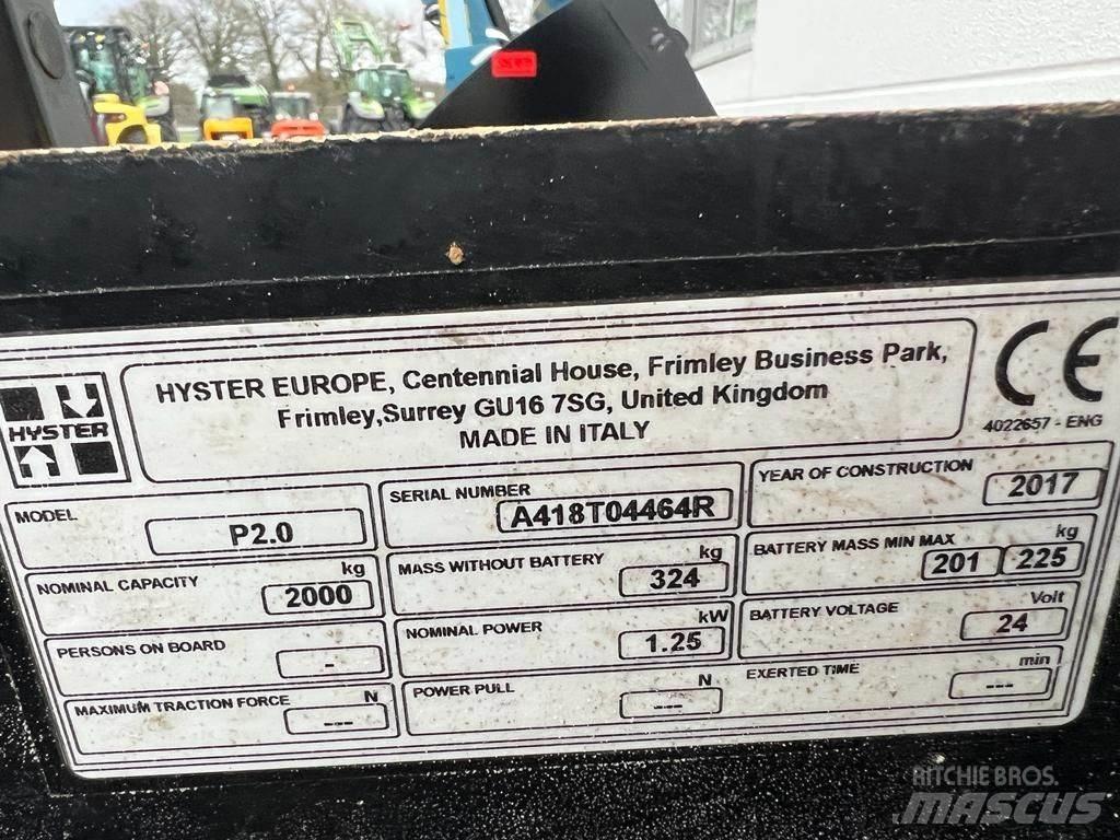 Hyster P 2.0 Nízkozdvižný vozík