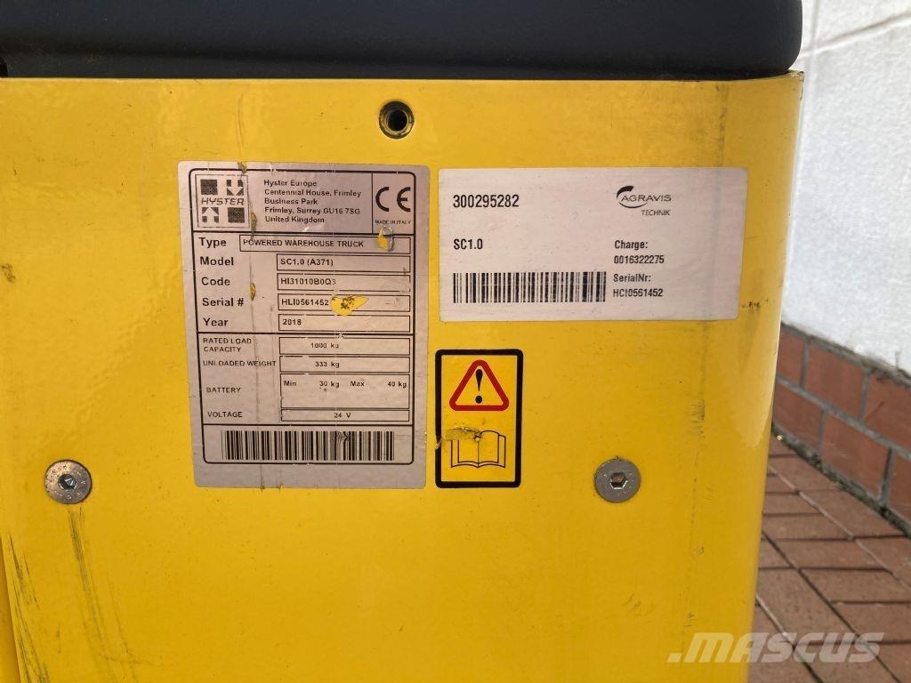 Hyster SC 1.0 Ručne vedené vysokozdvižné vozíky