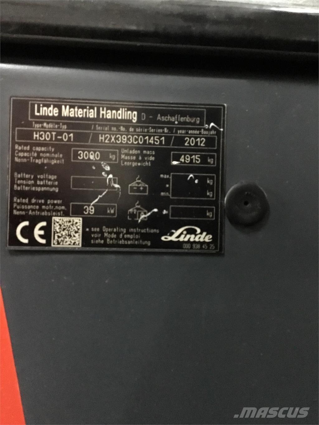 Linde H 30 T 01 LPG vozíky