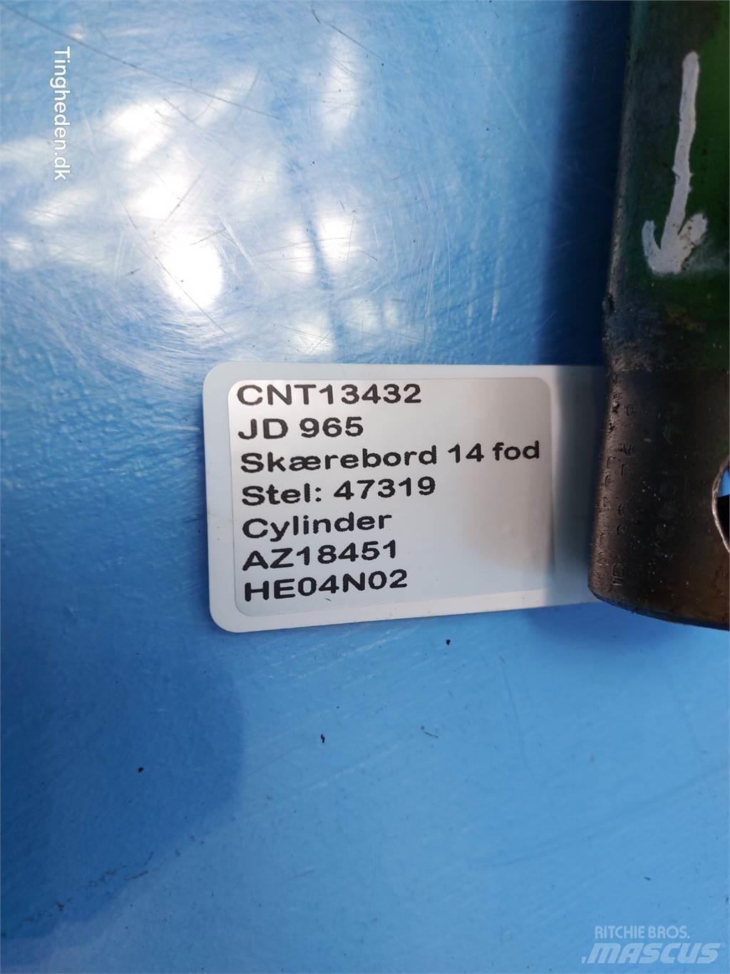 John Deere 965 Príslušenstvo a náhradné diely ku kombajnom
