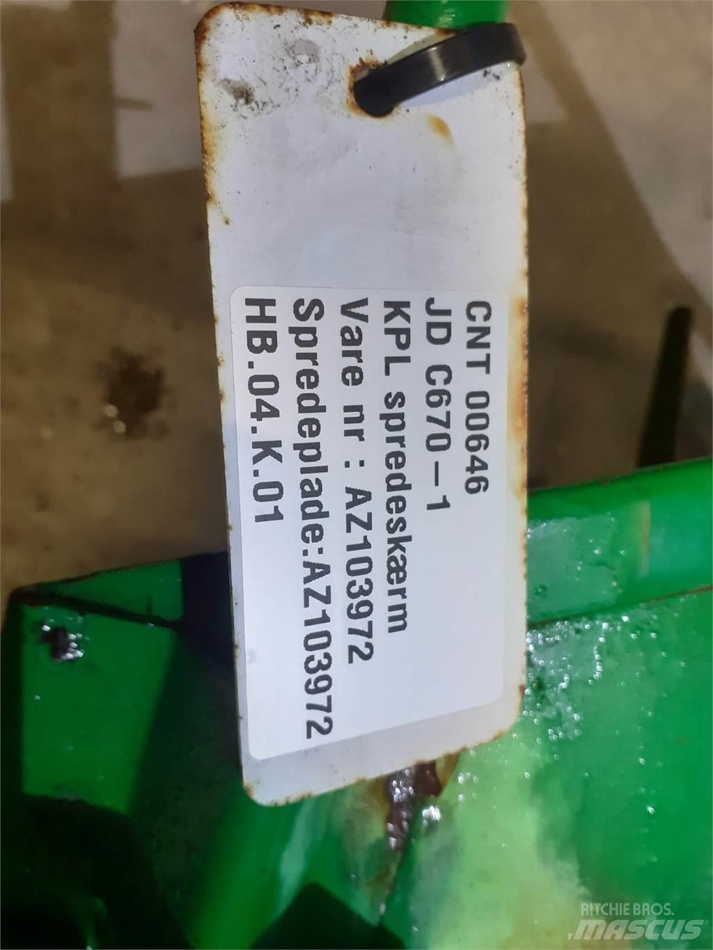 John Deere C670 Príslušenstvo a náhradné diely ku kombajnom
