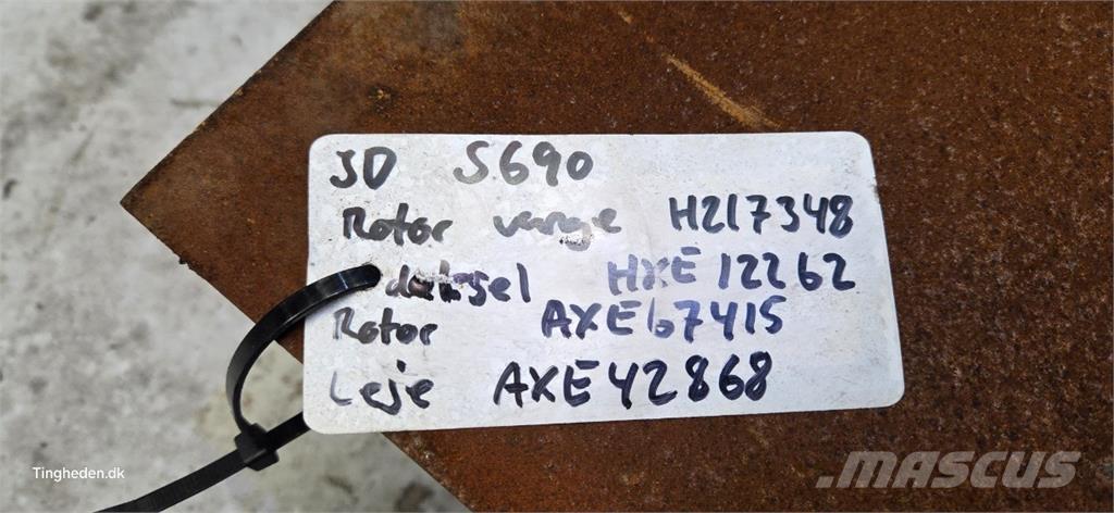 John Deere S690 Príslušenstvo a náhradné diely ku kombajnom