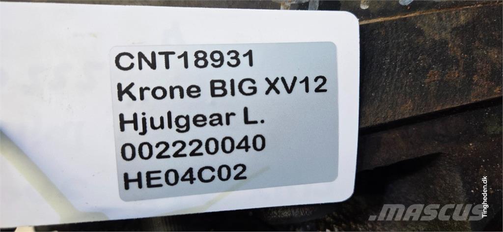 Krone Big X V12 Príslušenstvo strojov na seno a krmivo
