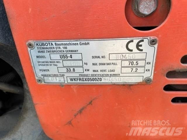 Kubota U55-4 Pásové rýpadlá