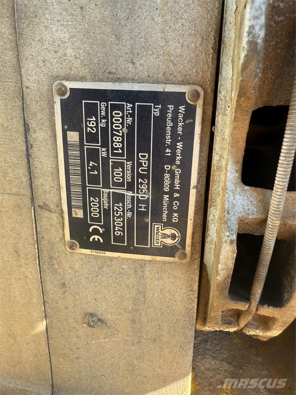 Wacker DPU2950 Kompaktory