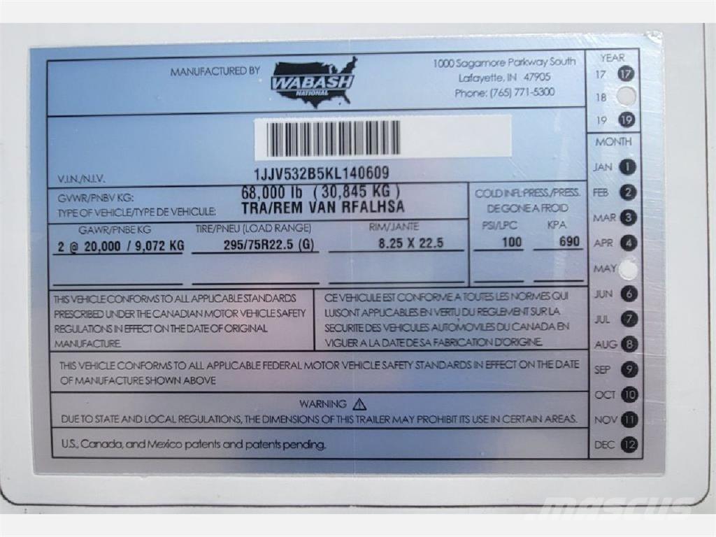 Wabash Reefer Chladiarenské návesy