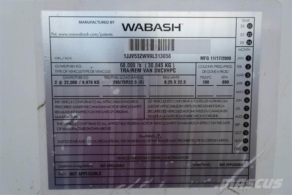 Wabash DVCVHPC Skriňové prívesy