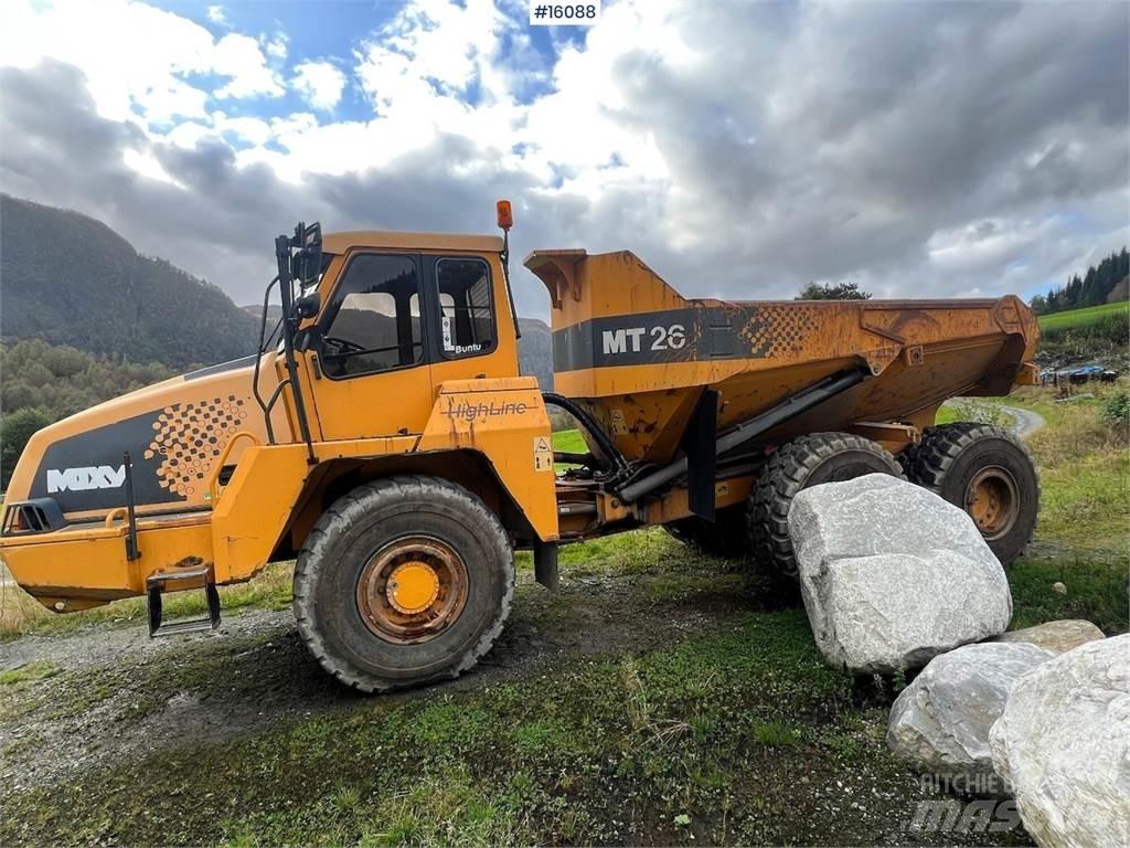 Moxy MT26 dumper. Stavebné sklápače