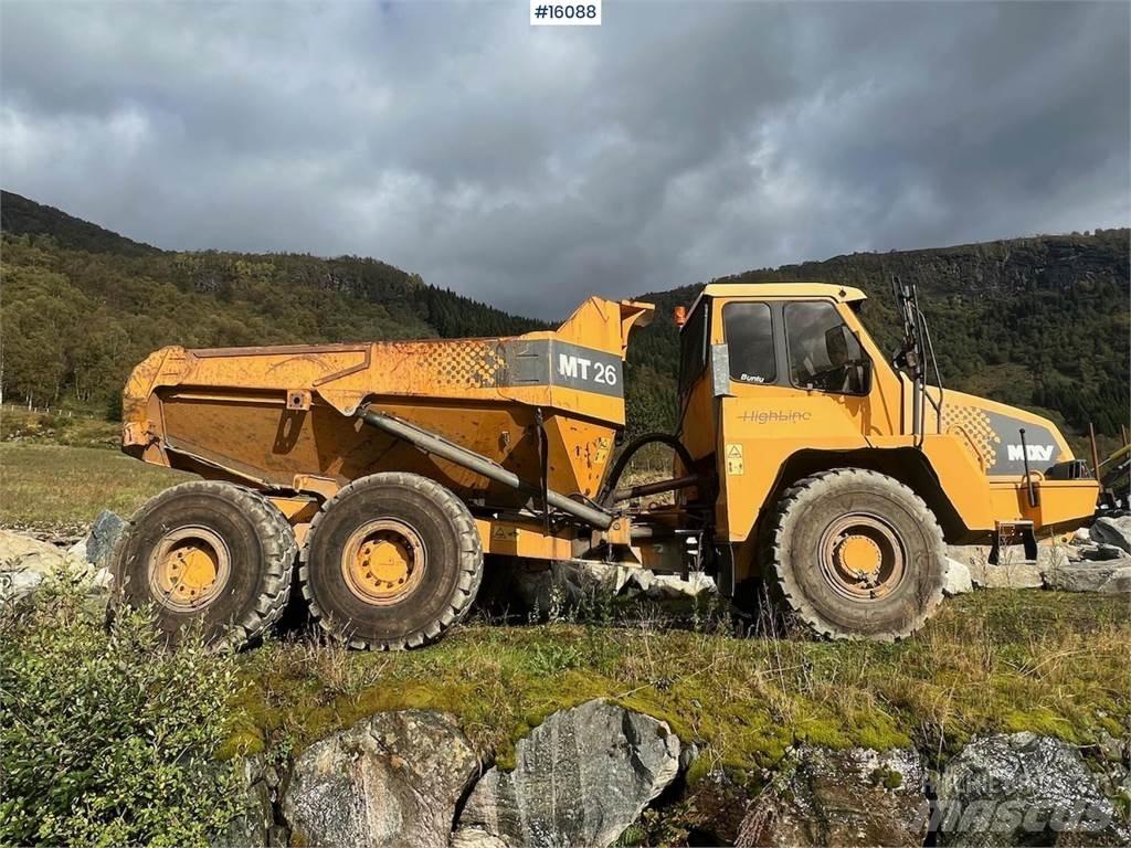 Moxy MT26 dumper. Stavebné sklápače