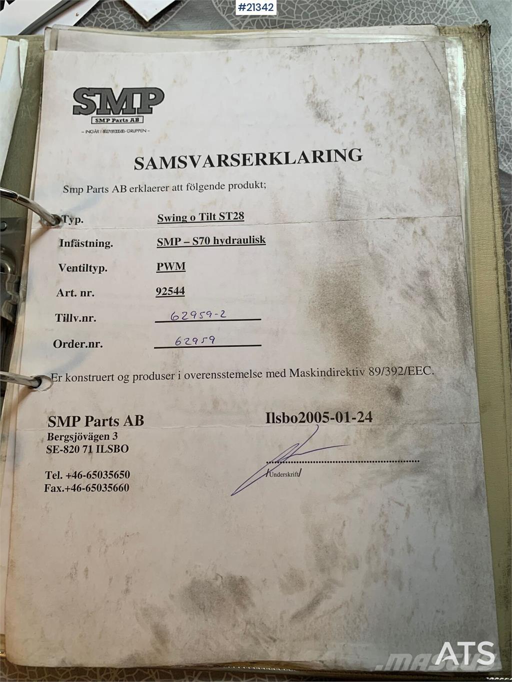 SMP S70 Rotortilt Ďalšie komponenty