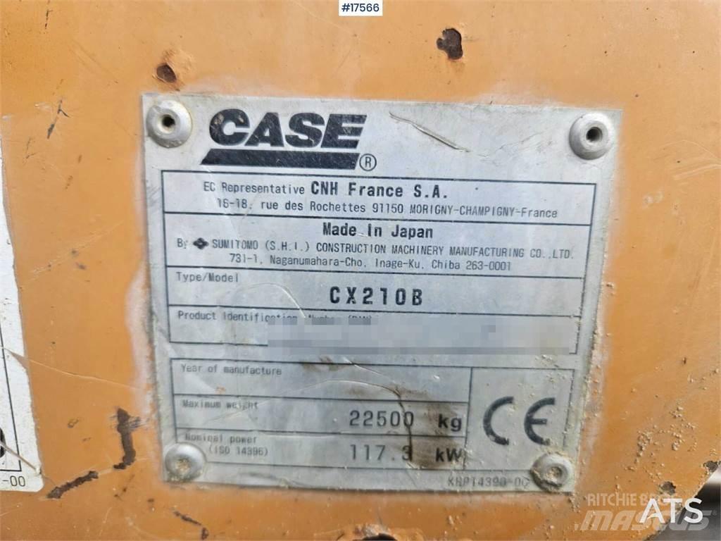 CASE CX210B Pásové rýpadlá