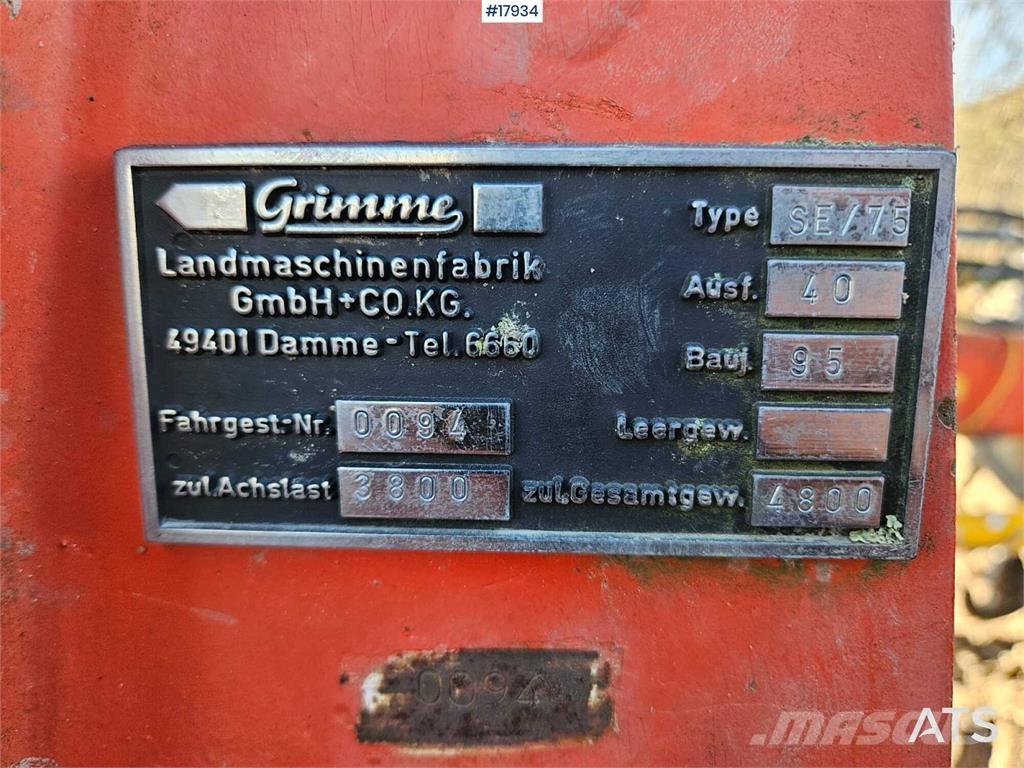 Grimme SE / 75 Kombinované zberacie stroje