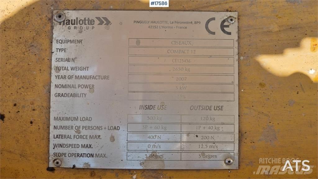 Haulotte Compact 12 Nožnicové zdvíhacie plošiny