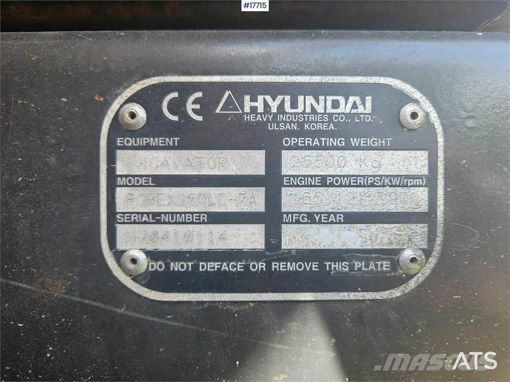 Hyundai 250 LC- 7A Pásové rýpadlá