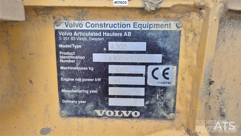 Volvo A30D Kĺbové nákladné autá