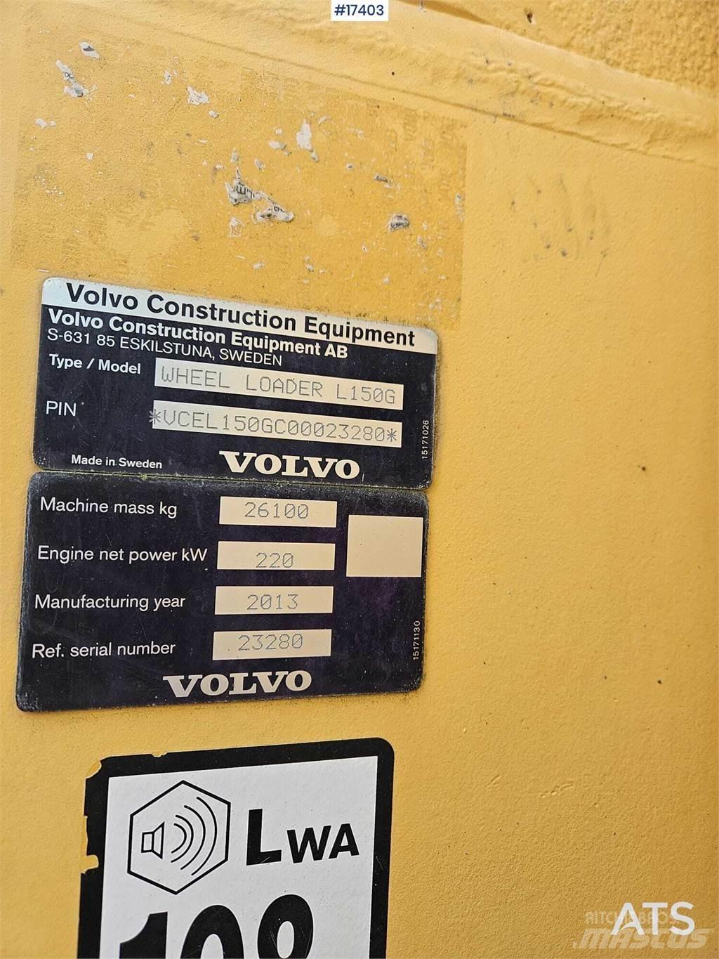 Volvo L150G Kolesové nakladače