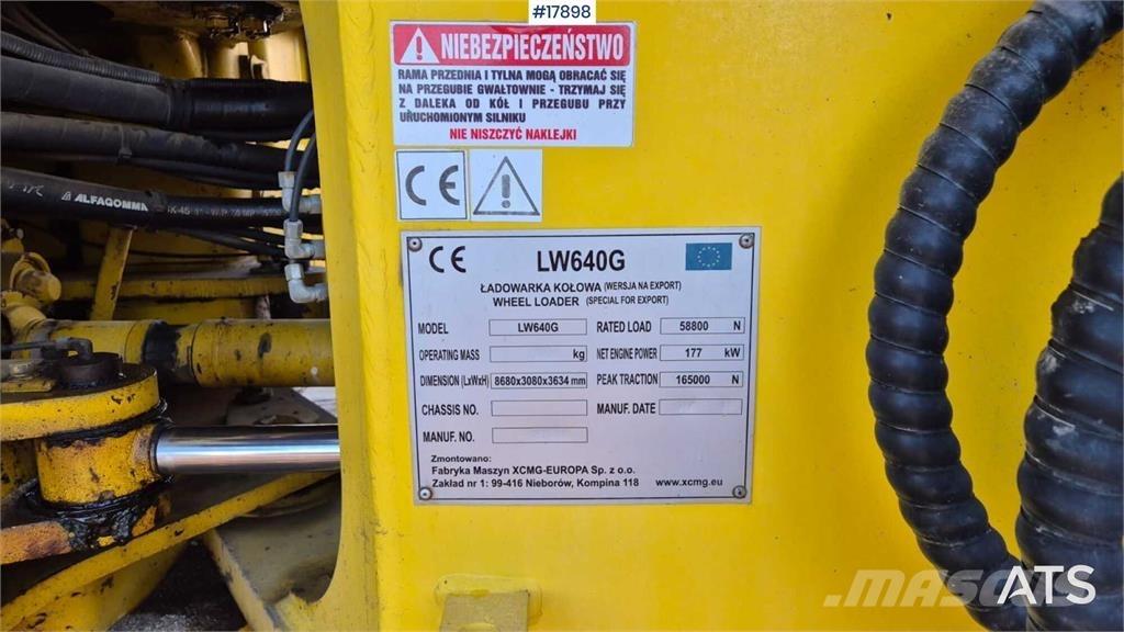 XCMG LW 640 G Kolesové nakladače