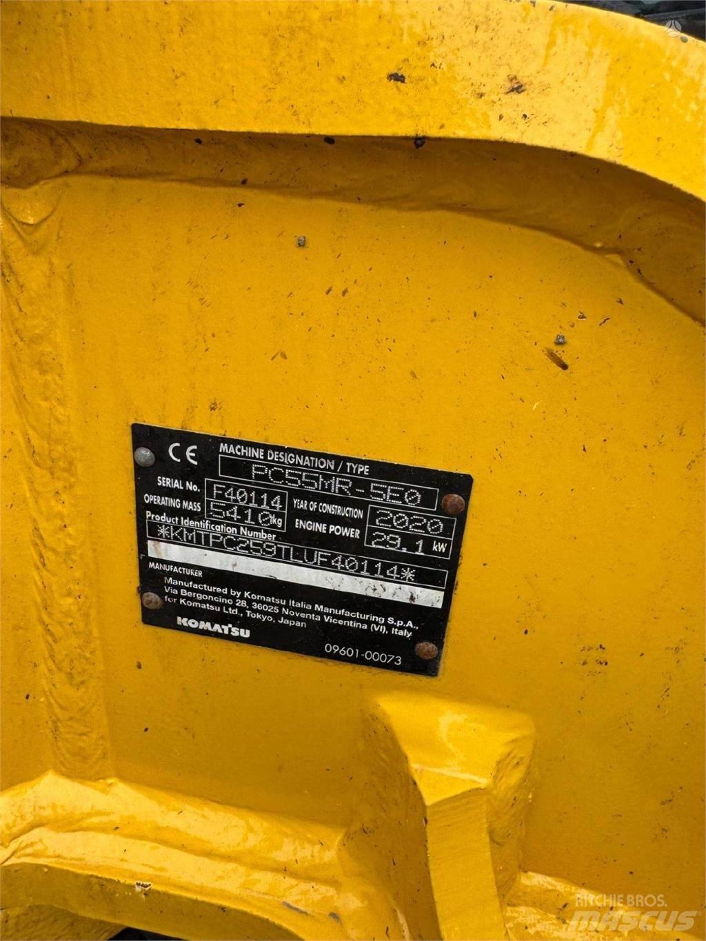 Komatsu PC55MR-5 Pásové rýpadlá