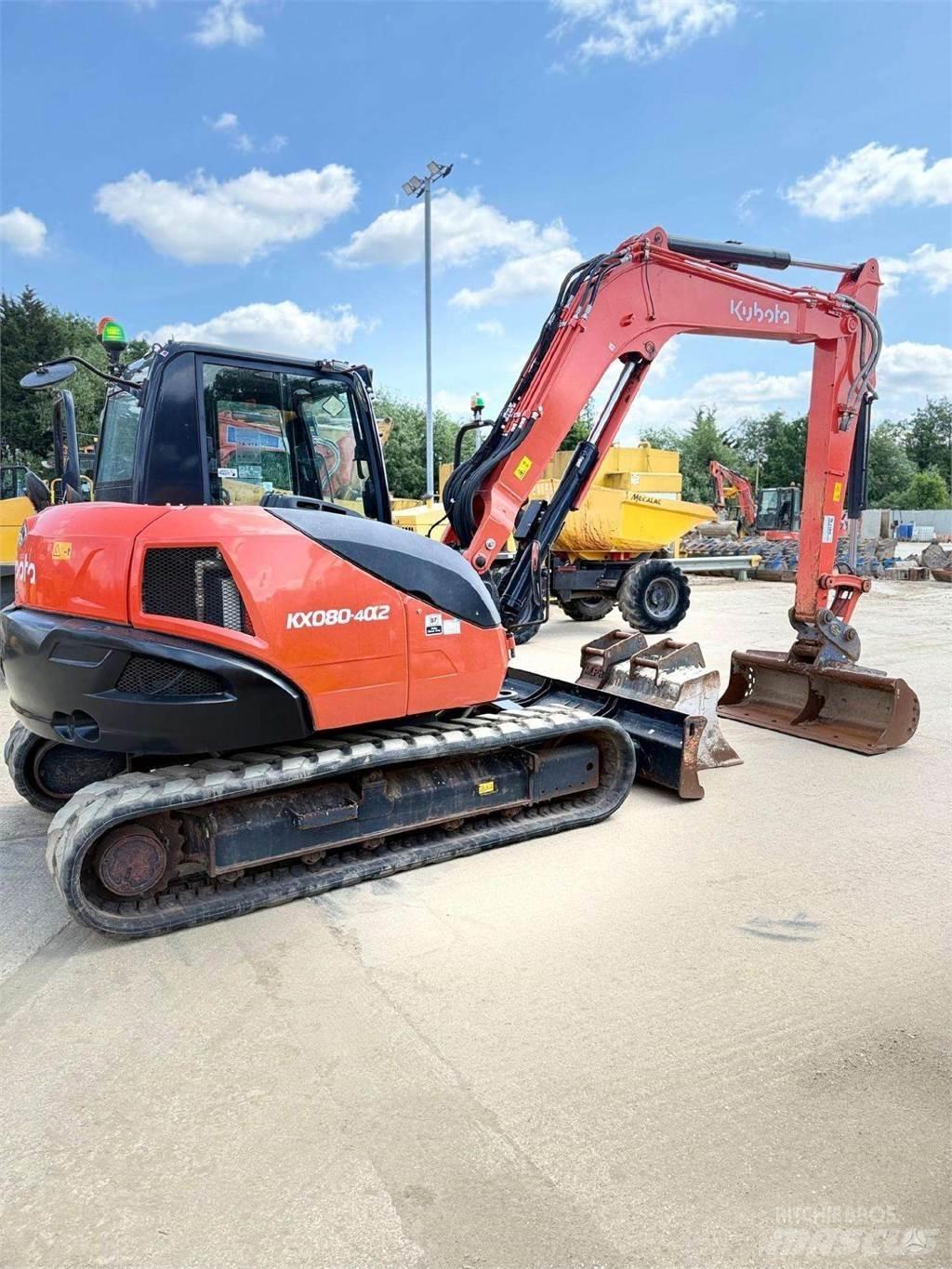 Kubota KX080-4 Pásové rýpadlá