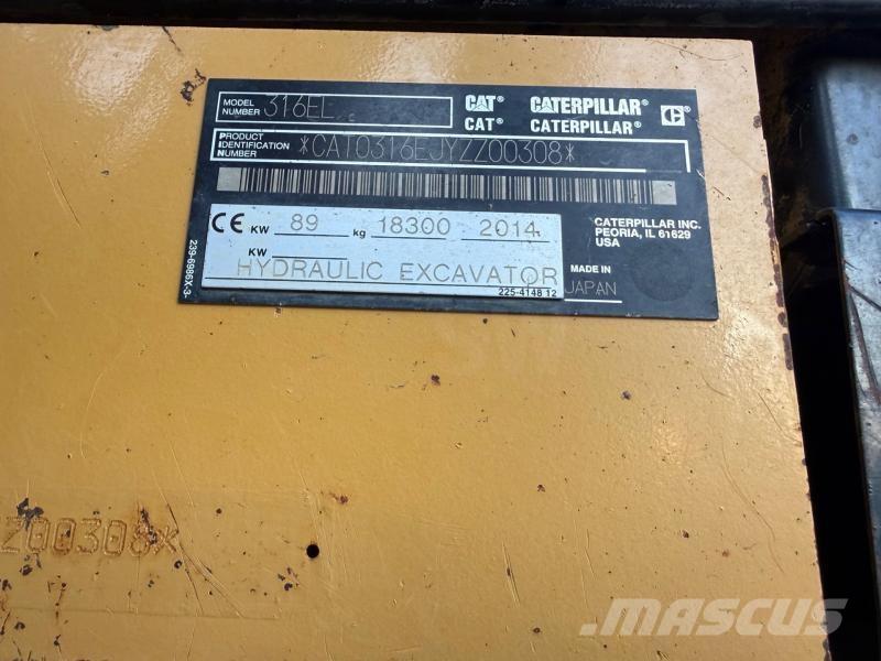CAT 316E Pásové rýpadlá