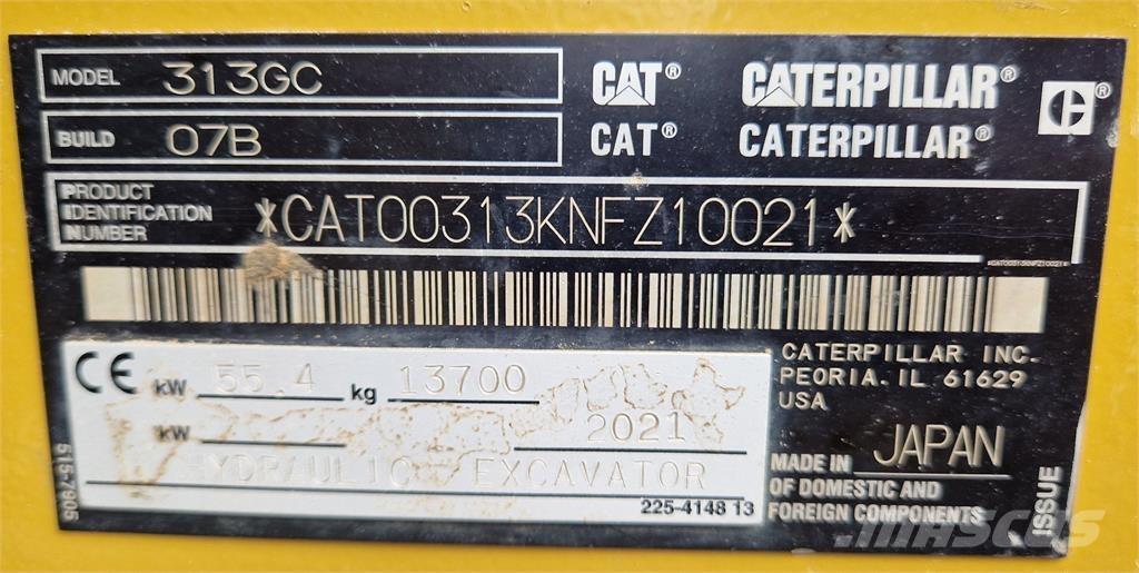 CAT 313GC Pásové rýpadlá