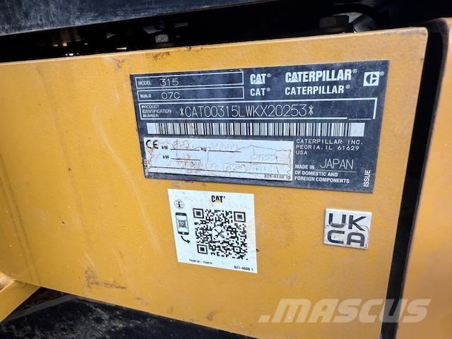 CAT 315 Pásové rýpadlá