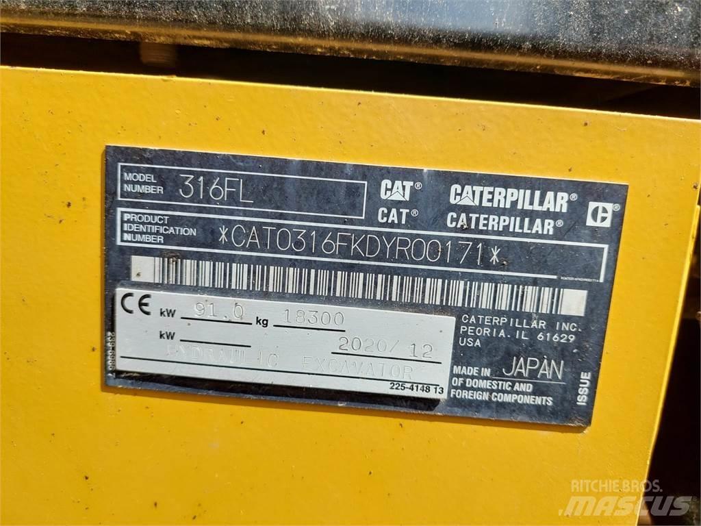 CAT 316FL Pásové rýpadlá
