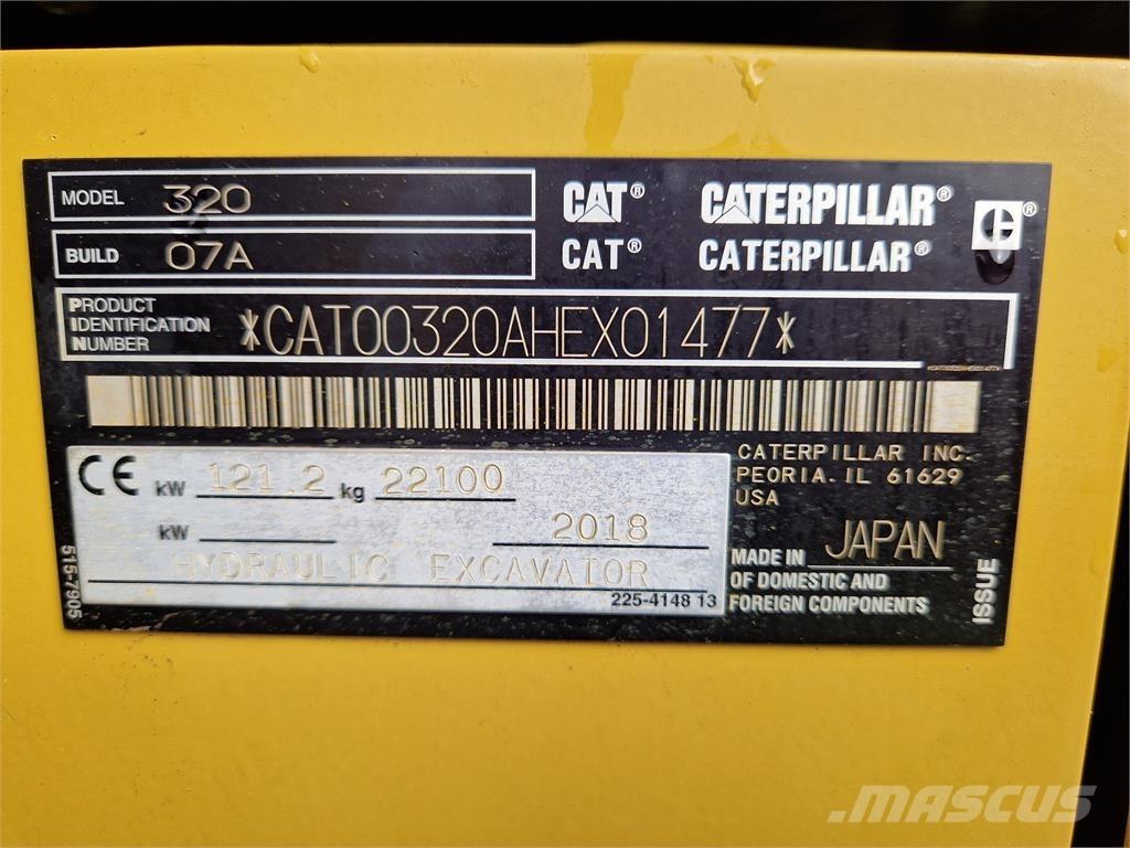 CAT 320 Pásové rýpadlá