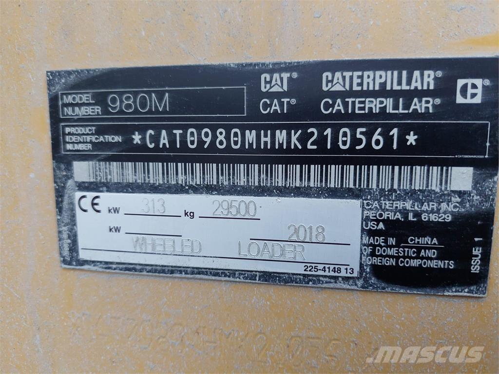 CAT 980M Kolesové nakladače