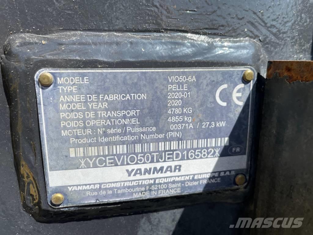 Yanmar Vio 50-6 Mini rýpadlá < 7t