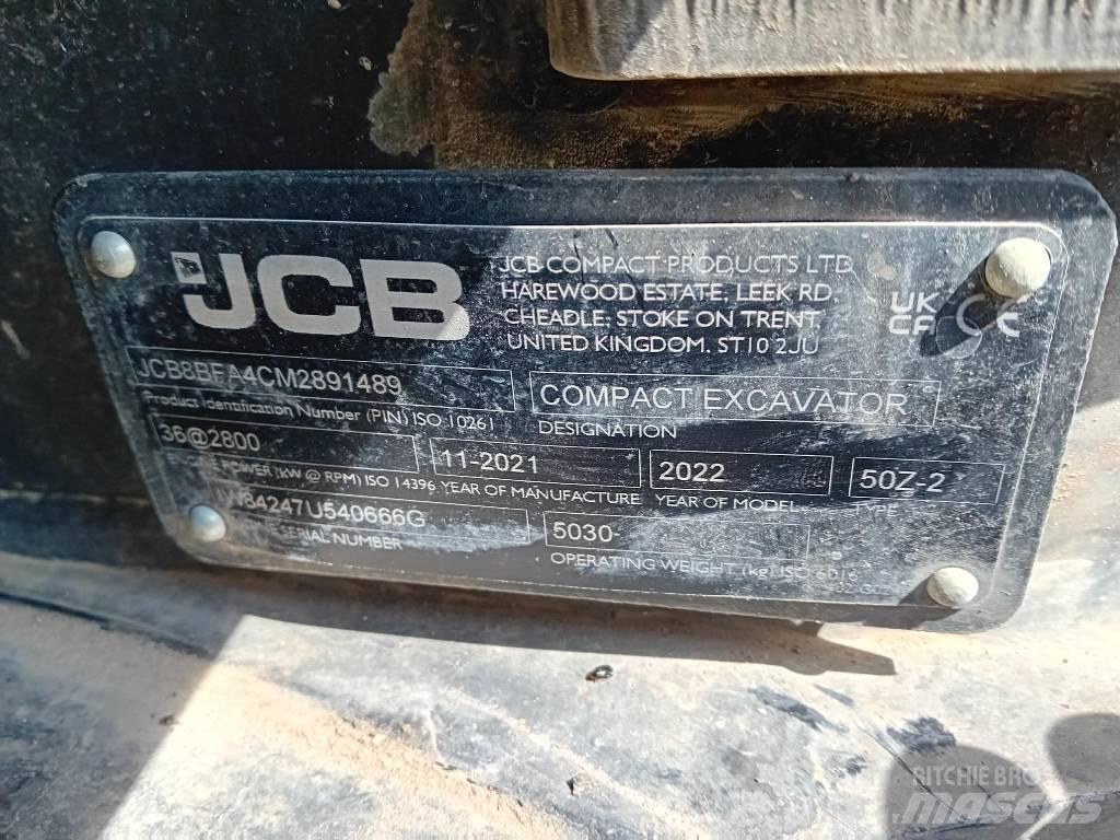 JCB 50 Z-2 Mini rýpadlá < 7t