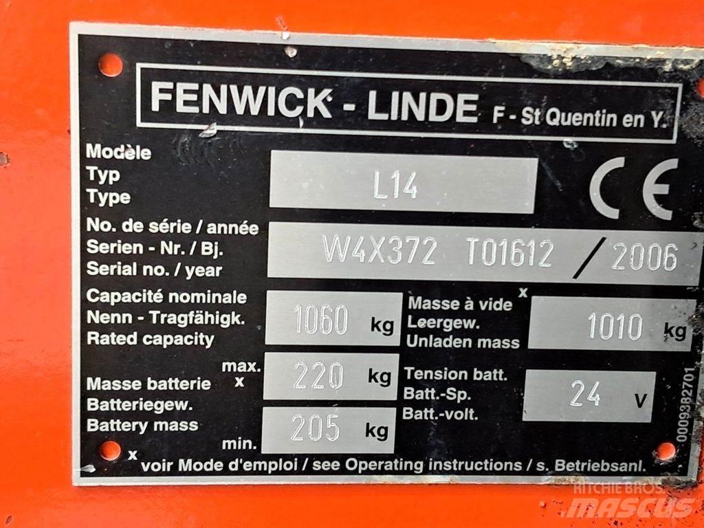 Linde L14 Ručne vedené vysokozdvižné vozíky