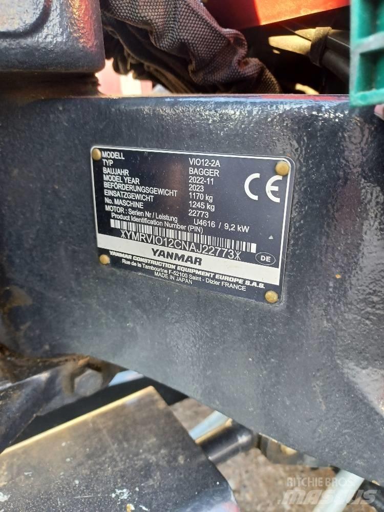 Yanmar VIO12-2A Mini rýpadlá < 7t