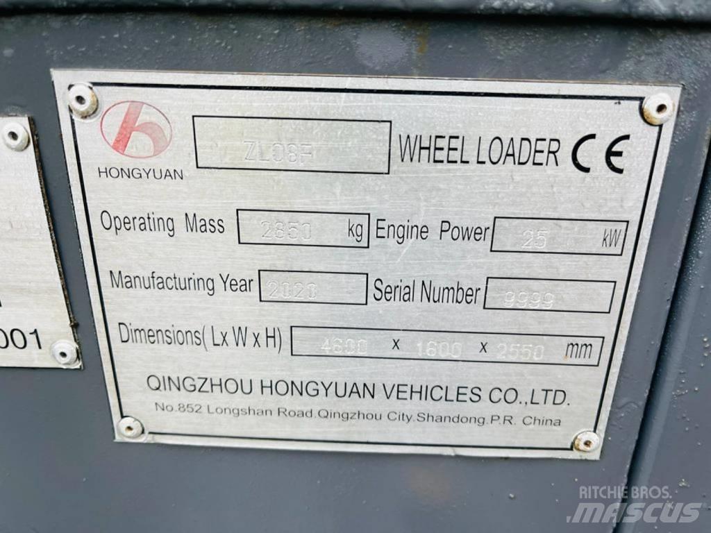 Hongyuan ZL08F Kolesové nakladače