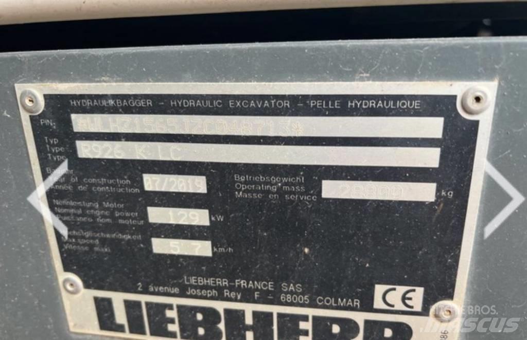 Liebherr R 926 KLC Pásové rýpadlá